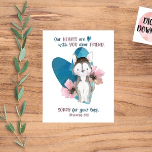 Doggy Sympathy Card - Pet Loss - Dog Loss - Sorry for Your Loss Card