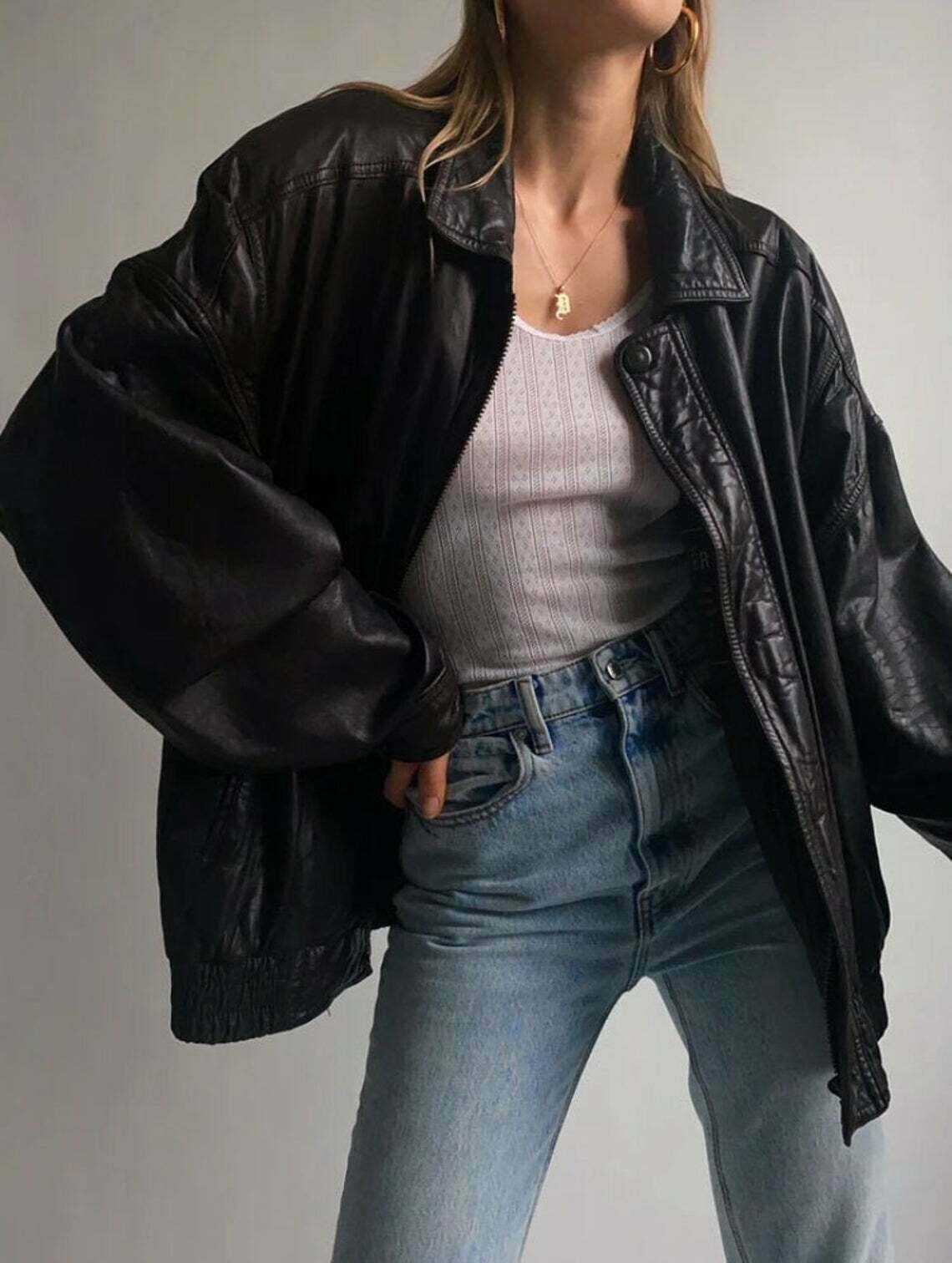 leather vintage jacket