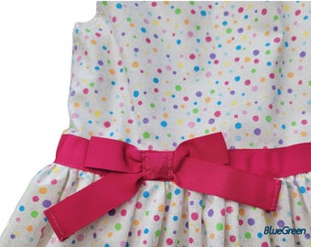 Formal Dress for Girls/ Colorful Dot Dress/ Easter Dress for Girl/ Birthday Dress for Girls