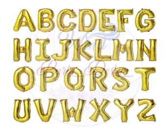 Balões personalizados com letras de 40 cm (16 polegadas), decoração para festas.