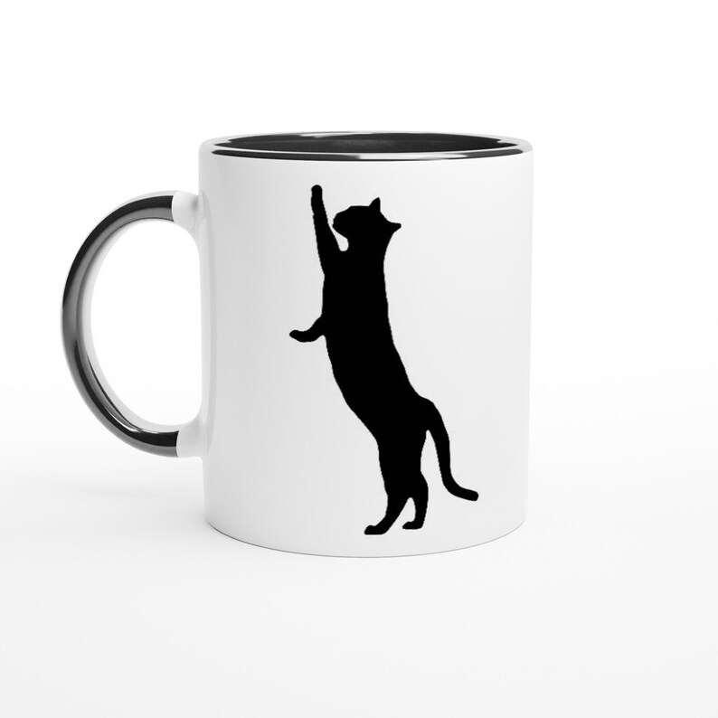 Taza de gato negro: adorable taza de café de 325 ml con inspiración felina, ideal como regalo para amantes de los gatos, brujas y mamás de gatos. imagen 7