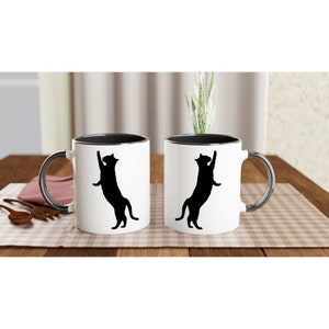 Taza de gato negro: adorable taza de café de 325 ml con inspiración felina, ideal como regalo para amantes de los gatos, brujas y mamás de gatos. imagen 6