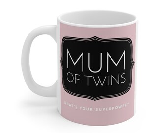 Taza de regalo hecha para mamá de gemelos, regalo ideal para el día de la madre, cumpleaños, Navidad.