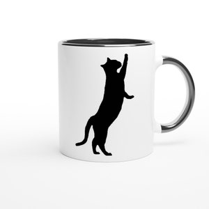 Taza de gato negro: adorable taza de café de 325 ml con inspiración felina, ideal como regalo para amantes de los gatos, brujas y mamás de gatos. imagen 2