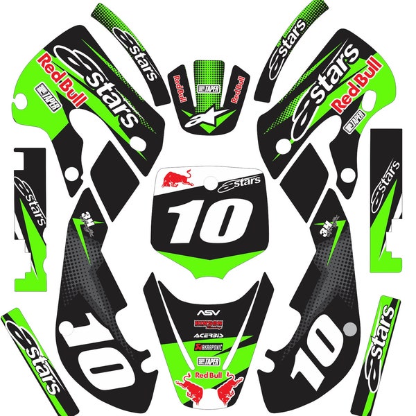Kawasaki Decal Kit Etsy