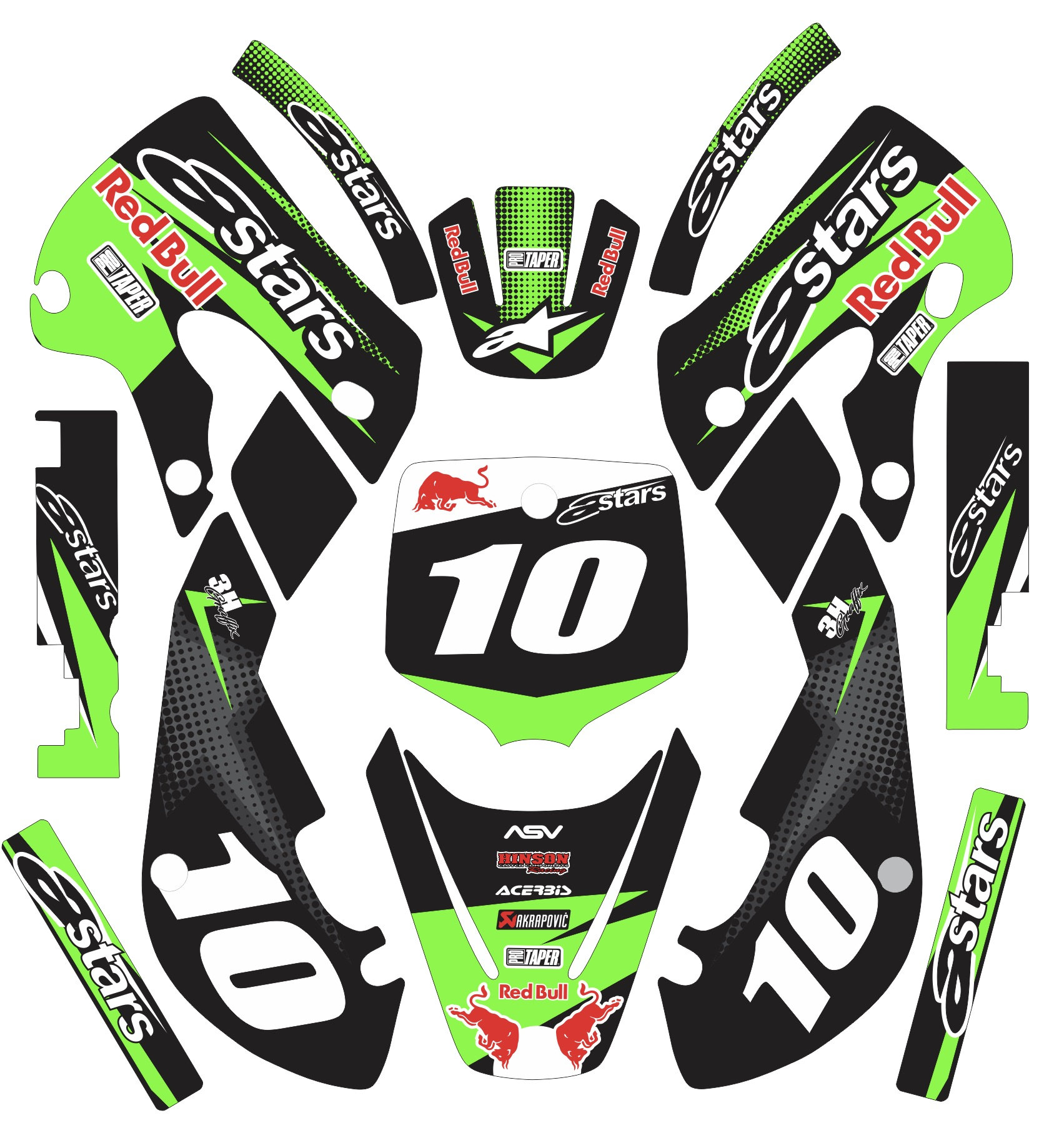 パーツ Kawasaki KX65 KAWASAKI KX 65 IKE - Graphcover - French manufacturer of