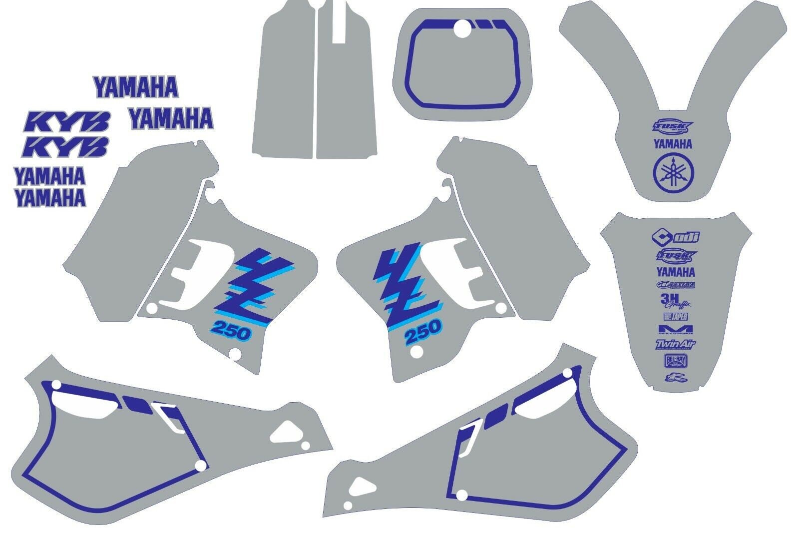 Old School Decals YAMAHA GRAPHICS YZ 250 YZ250 1993 1994 1995 Etsy