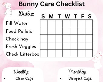 Pet Rabbit Checklist - Etsy Australia