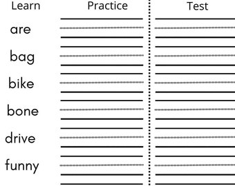 8 Printable First Grade Spelling - Writing - Worksheets