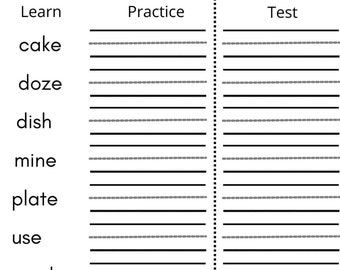 8 Printable Second Grade Writing - Spelling Worksheets - Spelling Test