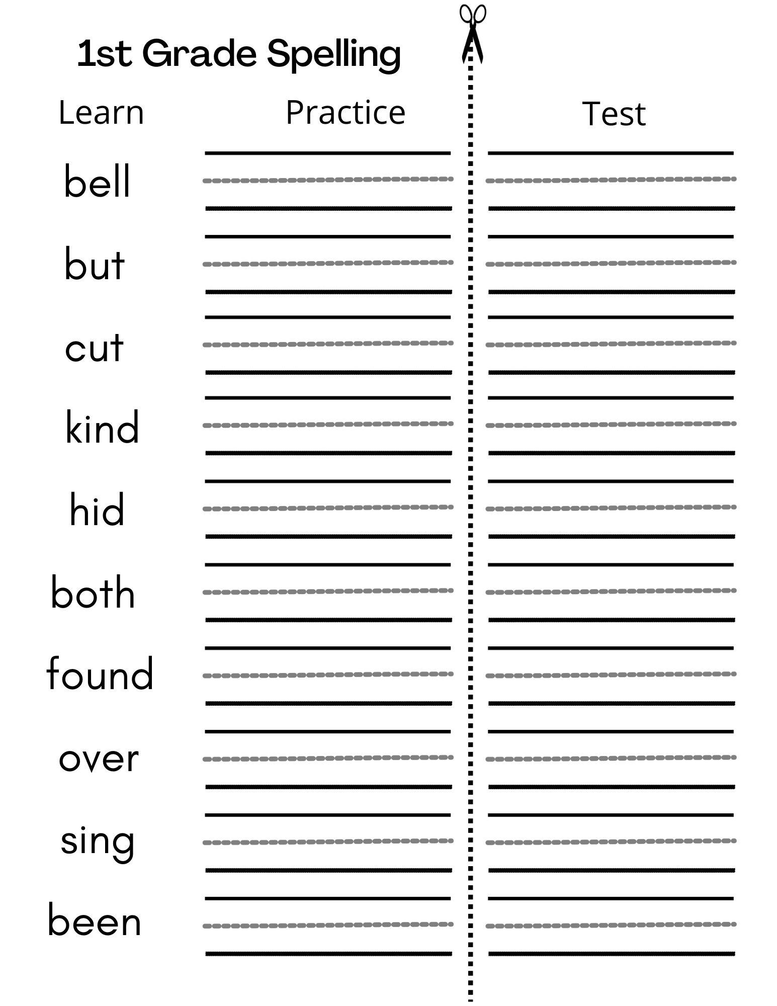 8 Printable First Grade Spelling - Writing - Worksheets - Etsy 8-printable-first-grade-spelling-writing-worksheets-etsy