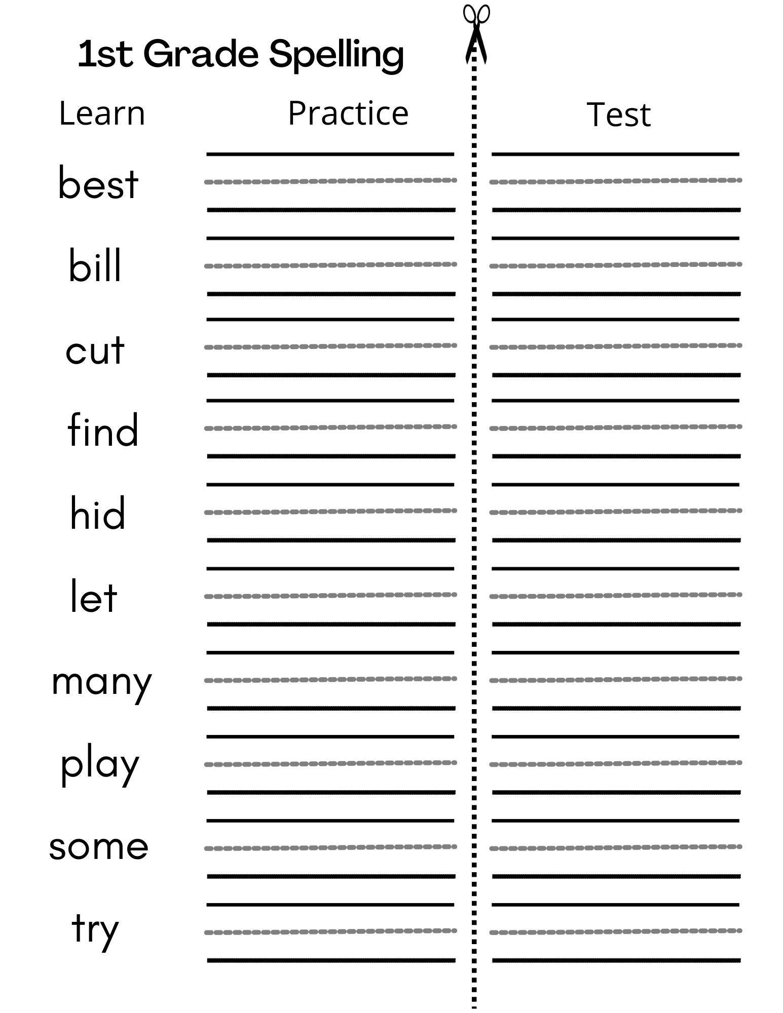 8 Printable First Grade Spelling - Writing - Worksheets - Etsy 8-printable-first-grade-spelling-writing-worksheets-etsy