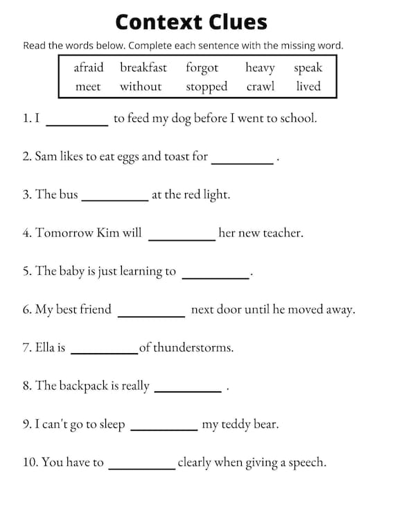 context-clues-worksheets-vocabulary-printable-1st-etsy