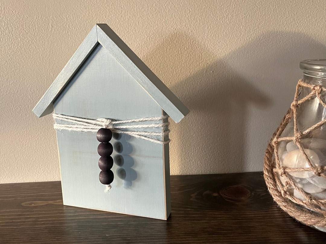 Wood House Shelf Sitter Etsy