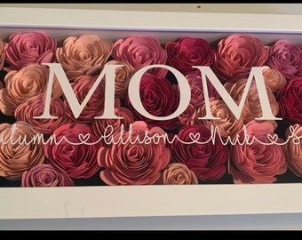 Mom/Grandma Flower shadow box