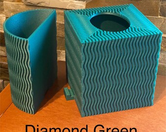 Tissue Box Cover With Detachable Side Waste Can - Etsy