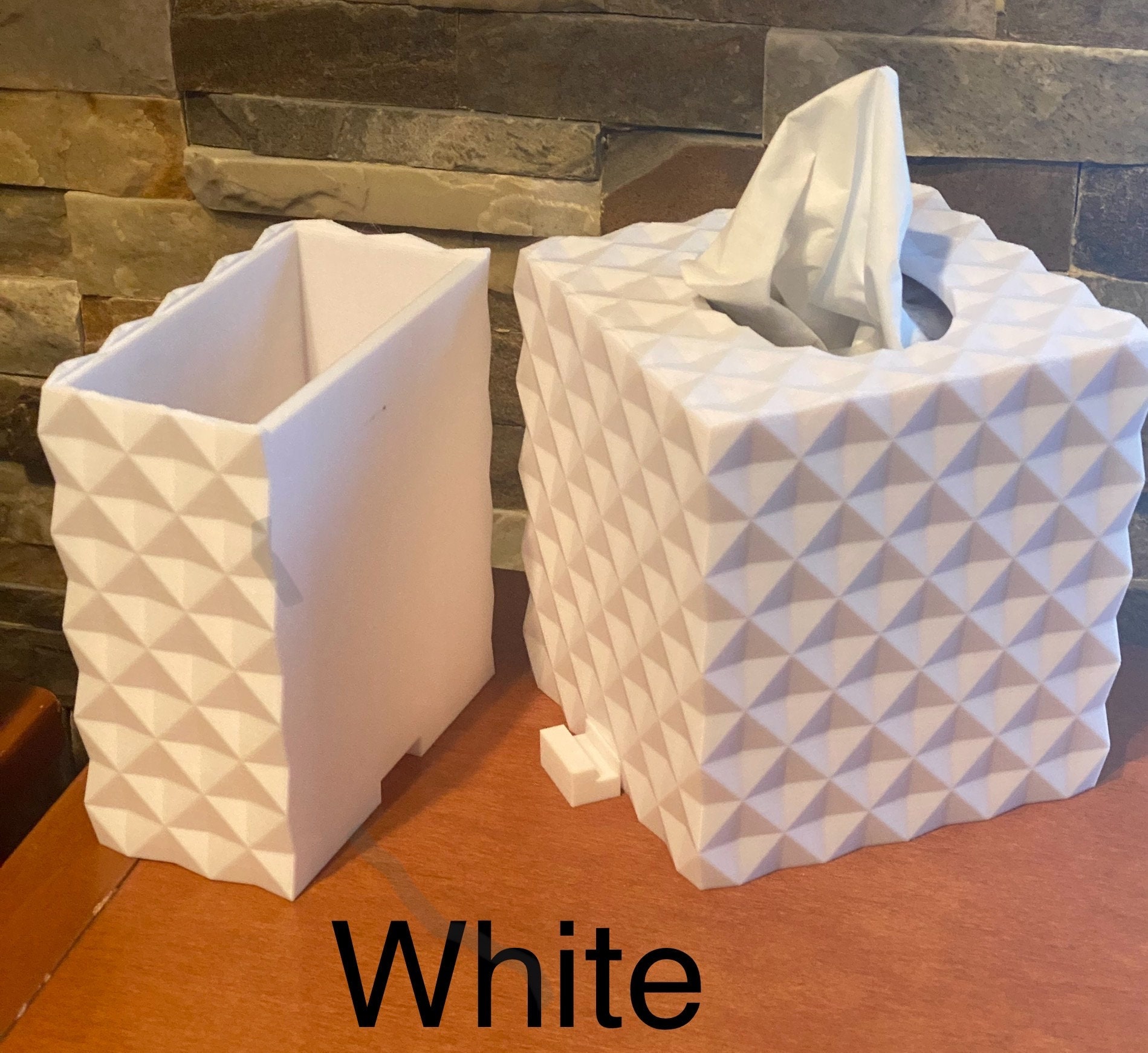Tissue Box Cover With Detachable Side Waste Can - Etsy Tissue Box Cover With Detachable Side Waste Can - Etsy