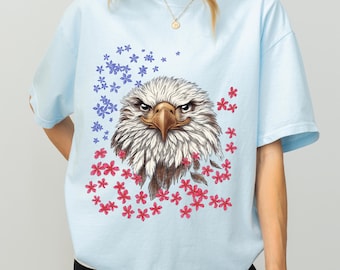 Patriotic Bald Eagle T-Shirt: 4th of July American Flag Tee