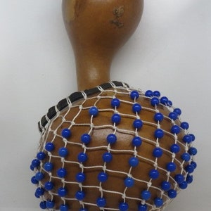 A-Star Handmade Beaded Afuche Shekere Cabasa - 25cm Jamaica