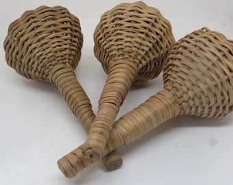 Rattan Cane Shaker, Handmade Percussion, Natural Cane, Woven Rattle, Authentic Sound African Shaker, Handcrafted Instrument, Made In Ghana