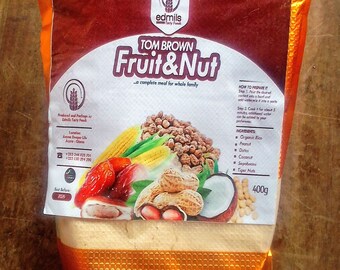 Mélange de fruits et de noix de Tombrown, mélange de céréales de Tombrown 400 g,/1 kg de fruits et de noix Tombrown, Tombrown biologique, mélange de céréales de fruits et de noix, produit du Ghana