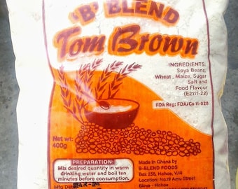 Mélange B Tombrown, Tombrown 400 g, bouillie de Tombrown, Tombrown biologique, produit du Ghana