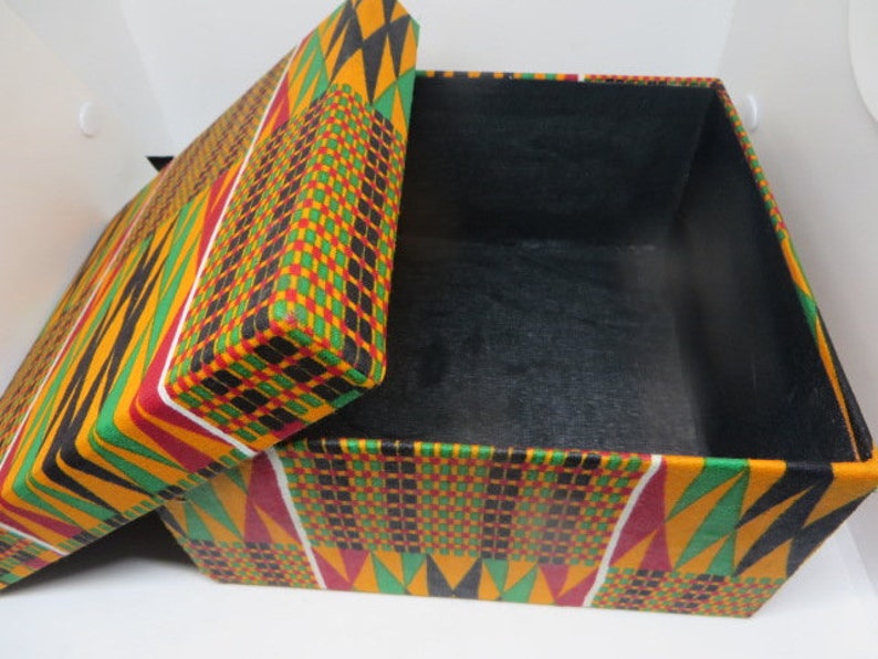 Kente Box, Kente Storage Box, Kente Home Decor, Gift Box for Birthday