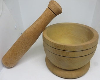 African Wooden Mortar, Mortar & Pestle, Wooden Pot, Handcrafted Wooden Bowl, Traditional Bowl, Grinding Bowl Hand Made In Ghana