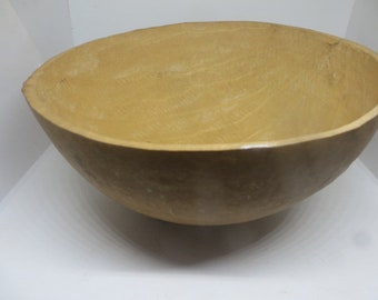 Authentic Ghanaian Calabash Bowl Hand-carved Serving Bowl Display Bowl Tableware Medium Large 8 1/2" Hand Crafted in Ghana