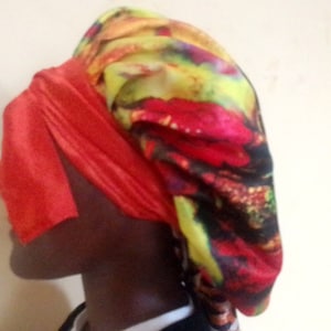 Satin Tie Bonnet, Reversible Sleep Bonnet, Adjustable Night Scarf, Quality Satin Bonnet, Handsewn Satin Bonnet, Made By Hand In Ghana