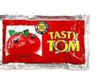 Tasty Toms Tomatoe Paste 60g Strip of 10, Tasty Toms Paste, Tasty Toms, Tomatoe Paste, Tasty Toms Paste