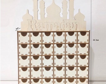 Wooden Drawer Ramadan Mubarak Advent Calendar