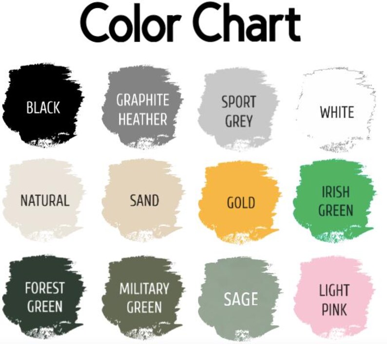 Peut inclure: Nuancier de couleurs avec 12 &eacute;chantillons de couleurs diff&eacute;rents. Les couleurs sont : noir, gris chin&eacute; graphite, gris sport, blanc, naturel, sable, or, vert irlandais, vert for&ecirc;t, vert militaire, sauge et rose clair.