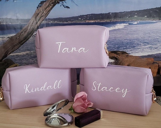 Personalized Makeup Bag, Personalized Clutch, Personalized Makeup bag, Cosmetic Bag pouch, Bridesmaid gift, gift for her