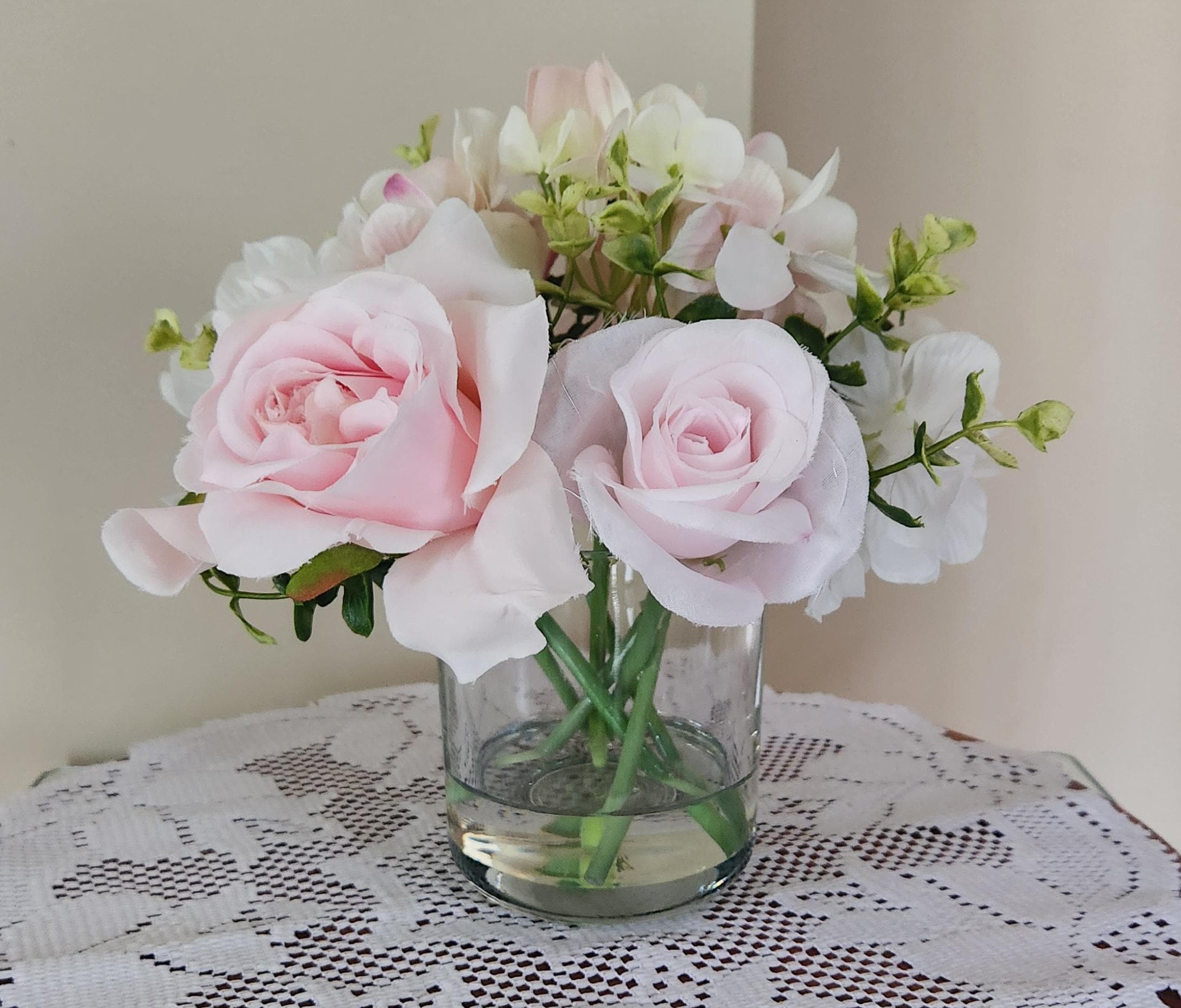 Pink Rose Hydrangea Centerpiece