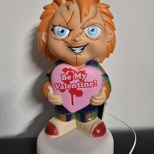New Valentines Day Blow Mold Decor Chucky holding Heart, 12&quot;