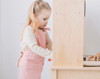Personalized Linen Apron: Mom & Me Matching Set, Kids Kitchen
