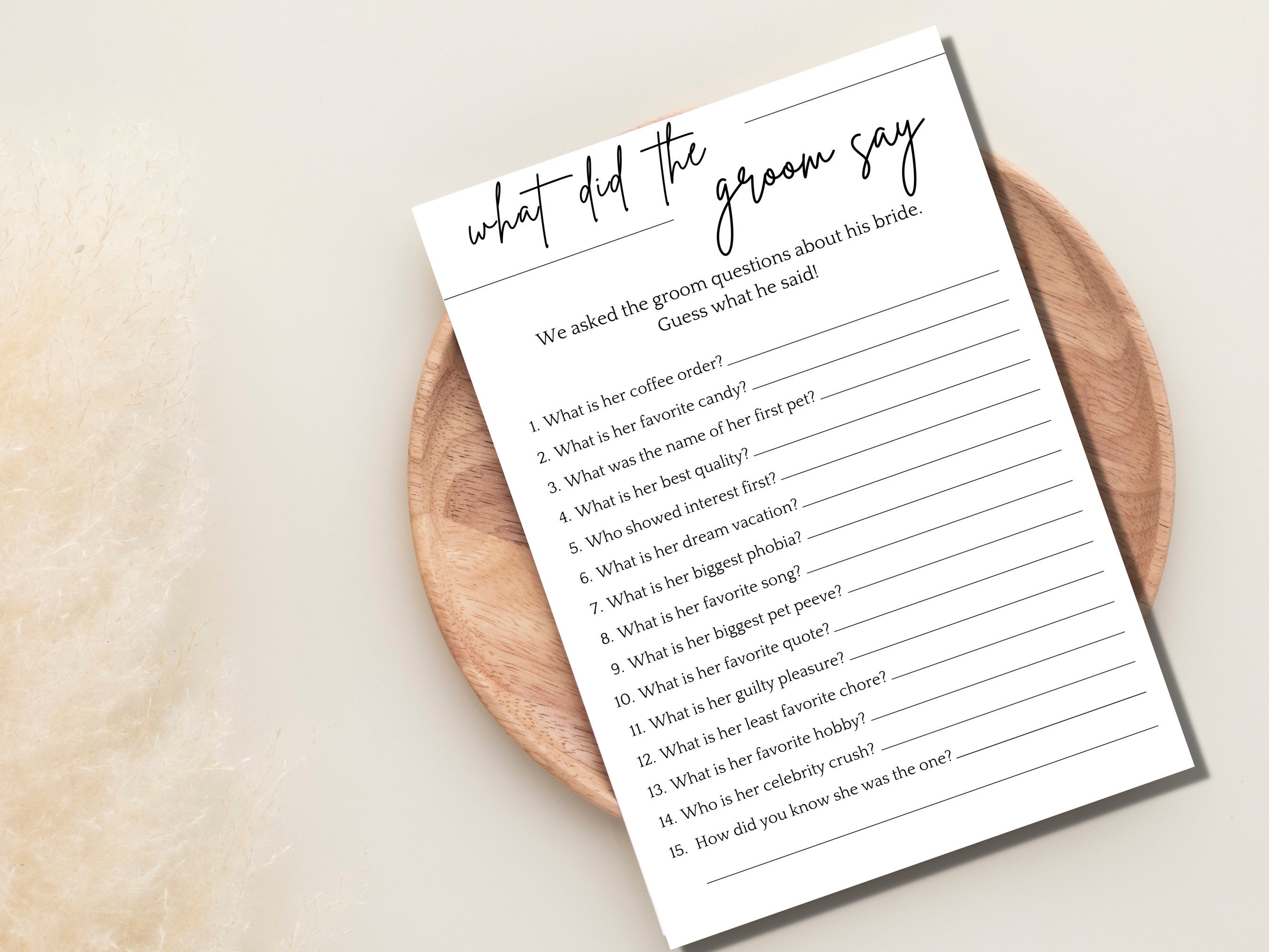What Did the Groom Say What Did the Groom Say About His Etsy