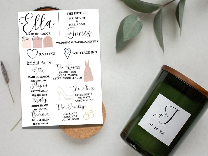 Printable Bridesmaid Proposal Bridal Party Expectations Etsy