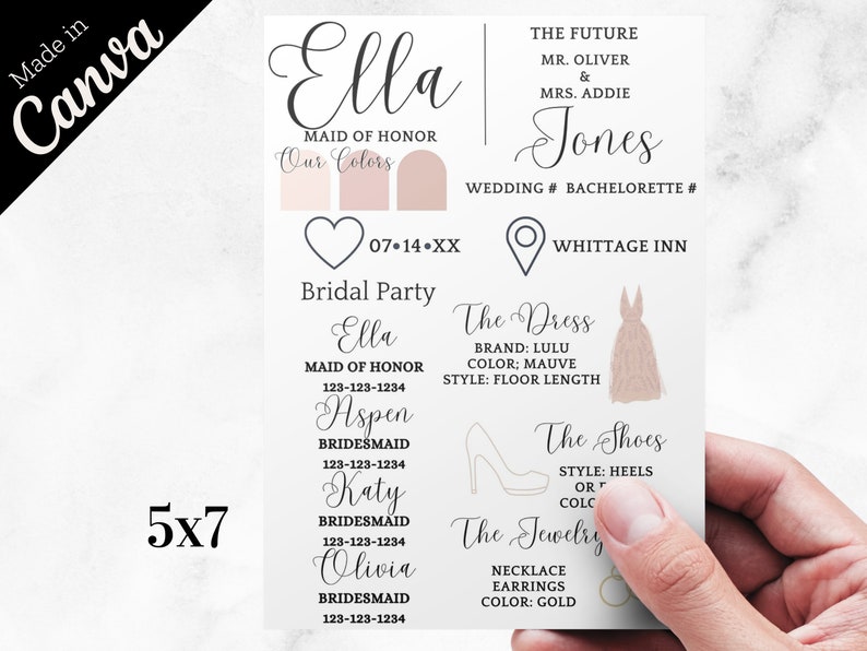 Printable Bridesmaid Proposal Bridal Party Expectations Etsy