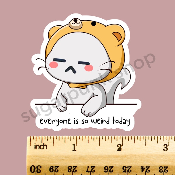 Suga Cat Sticker | Run BTS inspired sticker | Suga Yoongi | Cute Sticker | Fanmade Design | Bangtan Army Gift