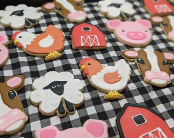 Farm Animal Cookies - 1 Dozen