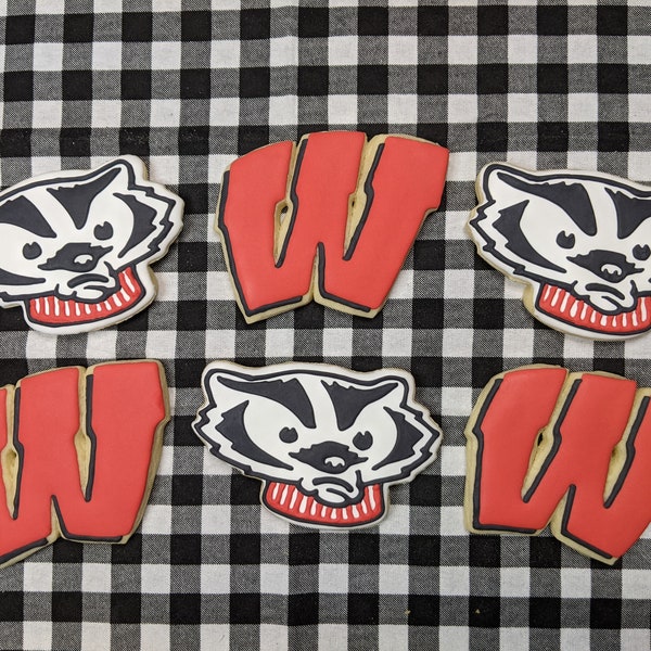 University of Wisconsin / Bucky Badger Cookies - 1 Dozen