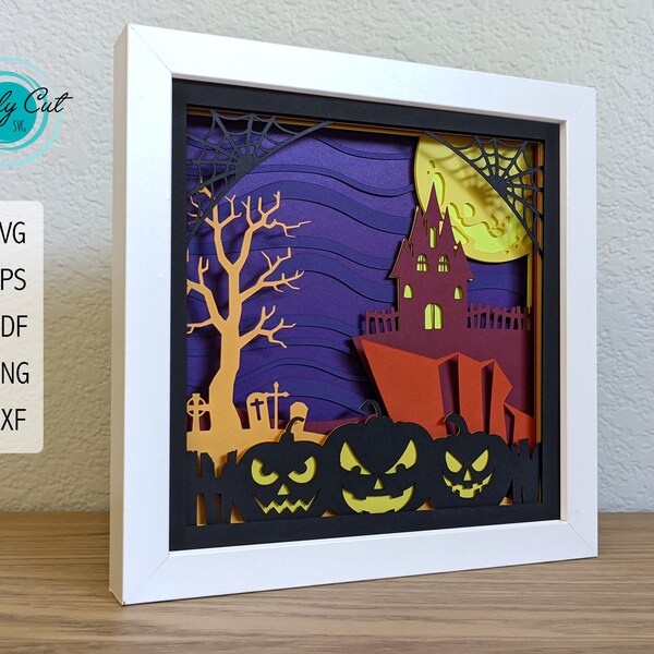 3D Jack-O-Lantern Halloween Shadow Box | Halloween Clipart Decor | Haunted House SVG | Layered Paper Art | 3D Paper Art 3D Jack-O-Lantern Halloween Shadow Box | Halloween Clipart Decor | Haunted House SVG | Layered Paper Art | 3D Paper Art