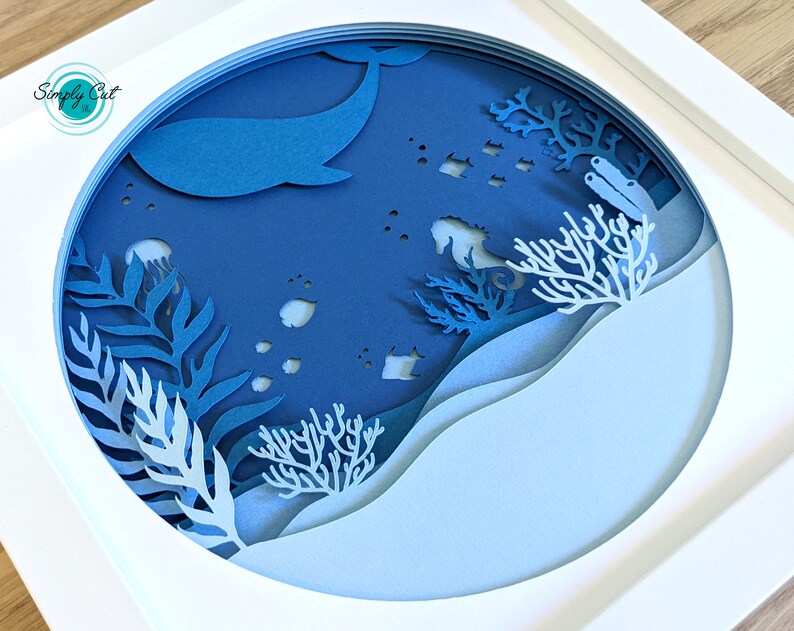 3D Under the Sea Shadow Box Ocean Nursery Decor Clipart Etsy