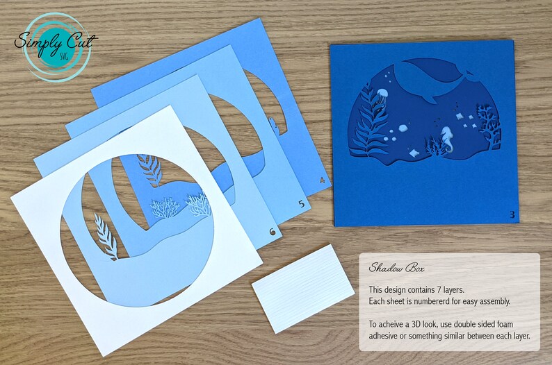 3D Under the Sea Shadow Box Ocean Nursery Decor Clipart Etsy