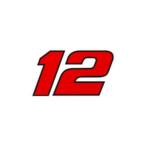 Ryan Blaney #12 NASCAR Racing 2024 Penske Ford Number Sticker