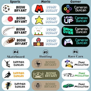 Custom Name Labels | Waterproof | School Supply Stickers | Personalized Labels | Dishwasher Safe | Daycare | Camp | Back to School