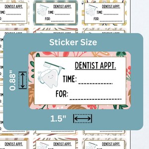 Appointment Planner Stickers | Dentist Appointment | Happy Planner | Sticker Sheets | Reminders | Planner stickers