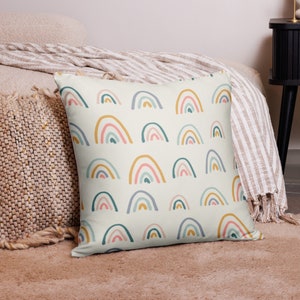Rainbow Decorative Throw Pillow | Boho Accent Pillow | Throw Pillow | Home Decor | Kids Room Decor, cozy pillow